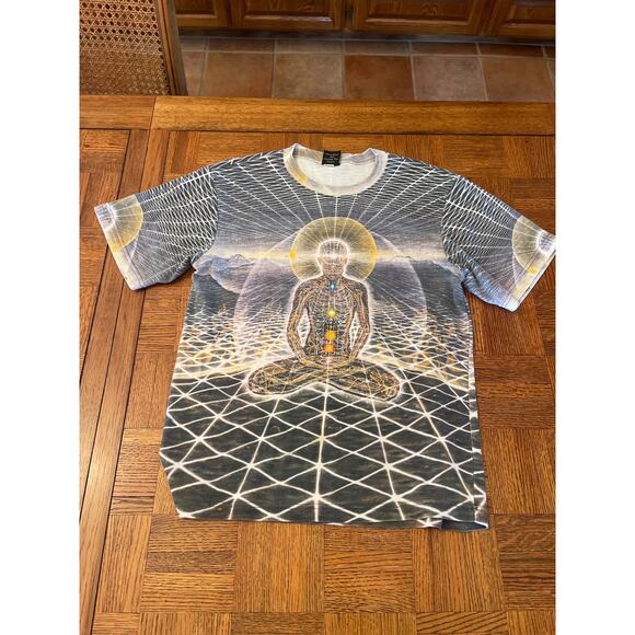 VINTAGE Crystal Tara AlexGrey Art All Over Print T-shirt Large